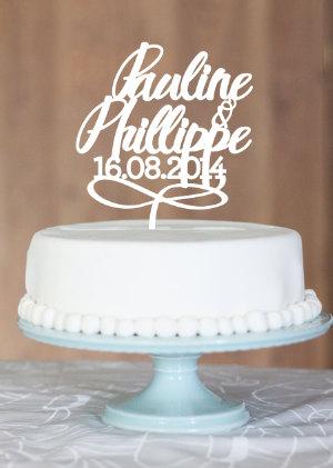Hochzeit - Mr&Mrs, names cake topper, Wedding Cake Topper, cake topper, name cake topper, Personalised wedding cake topper, monogram cake toppers