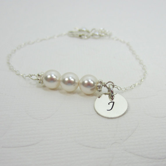 زفاف - Personalized Custom bracelet, Initial Bracelet, friendship bracelet, bridal party bracelet, bridal jewelry