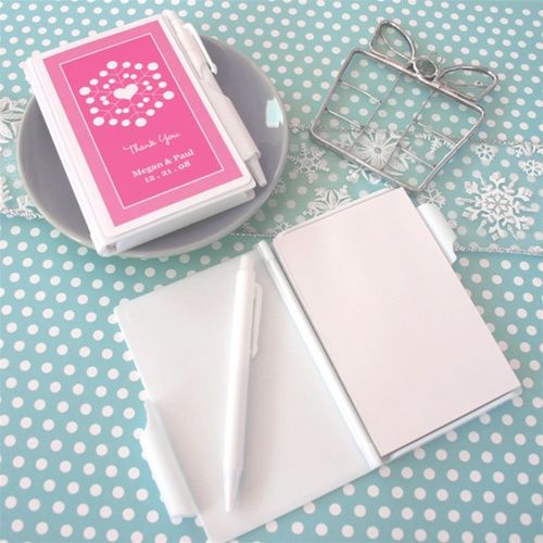 Свадьба - Personalized "Snowy Notes" Notebook Favors
