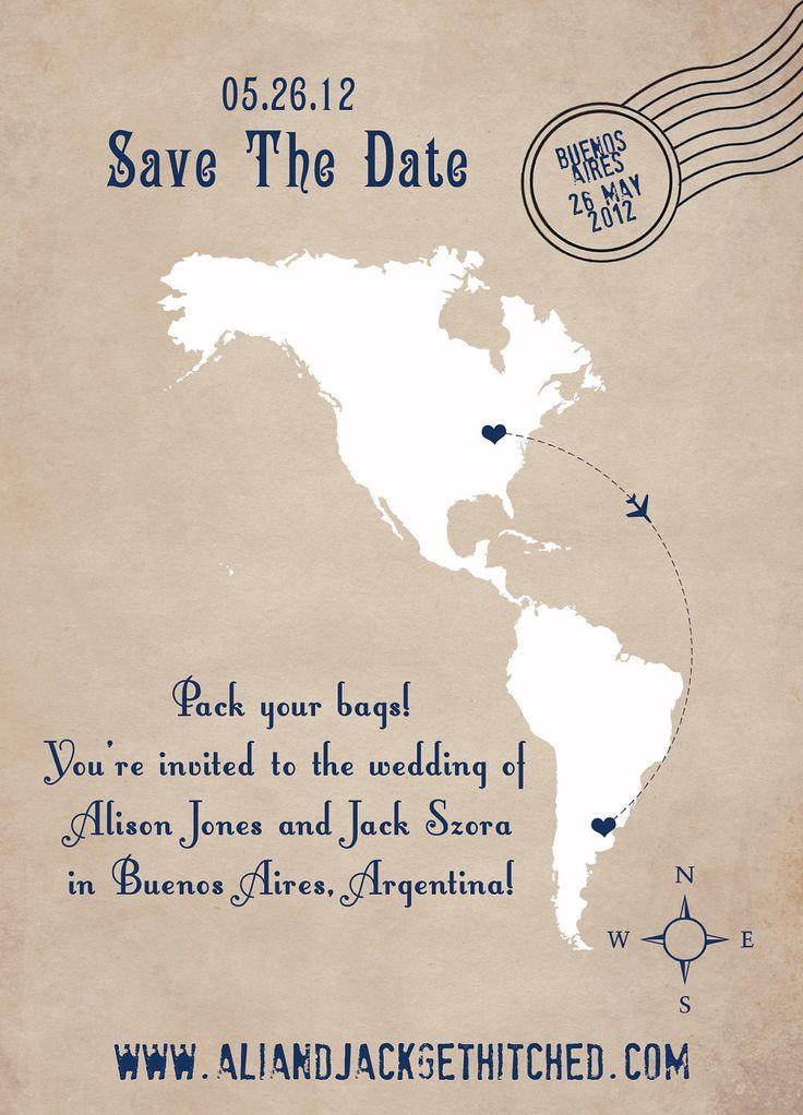 Mariage - Destination Wedding Save The Date Cards Digital File