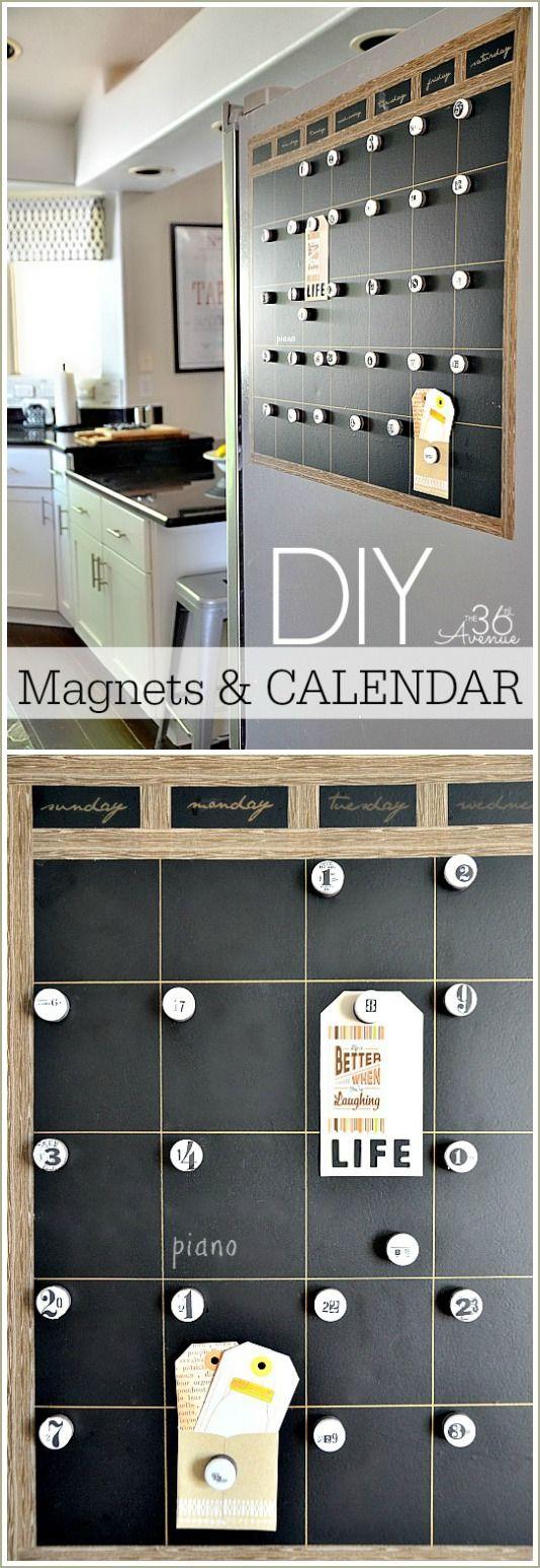 Wedding - DIY Chalkboard Magnetic Calendar