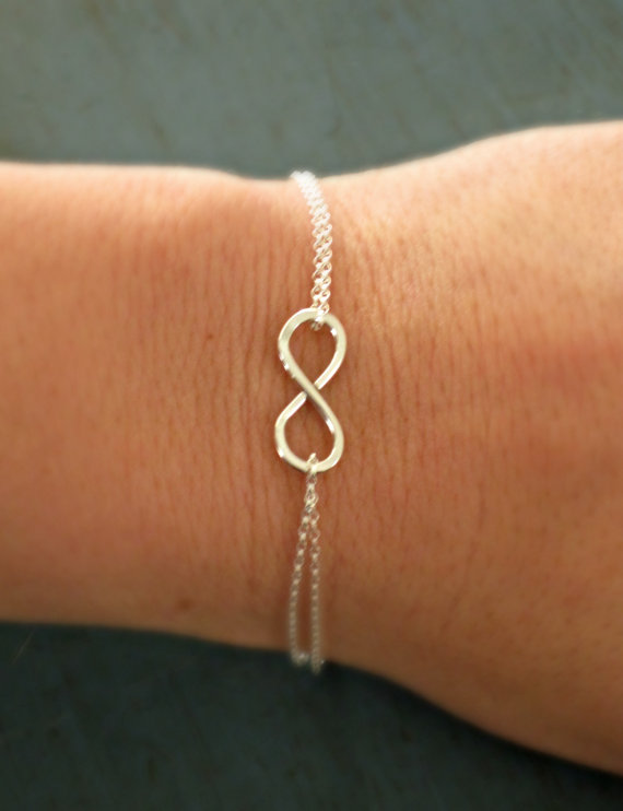 Wedding - Infinity Bracelet Sterling Silver Bridesmaid Jewelry bridal jewelry bridesmaid gifts best friends mother of the bride gift