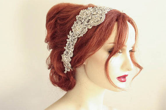 Mariage - Wedding Hair Piece - Viola side tiara (Made to Order)