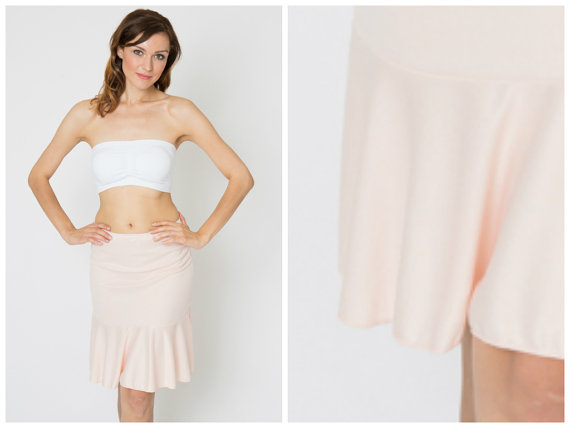 Hochzeit - Blush Pink Flounce Slip Dress Extender - All Sizes