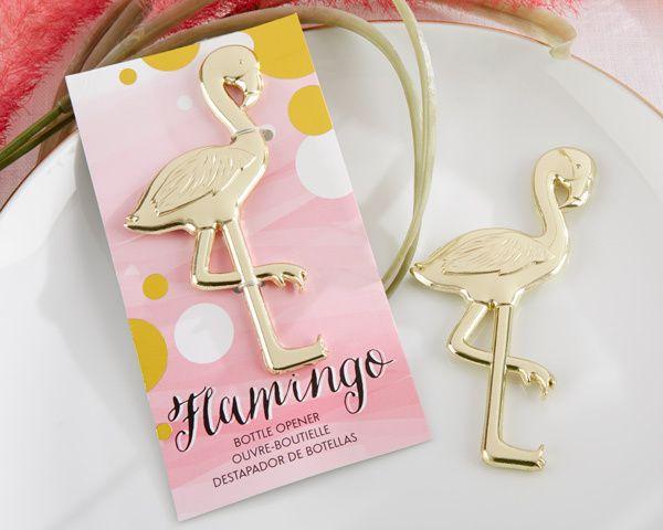 Wedding - Pink Flamingo Bottle Opener Favor