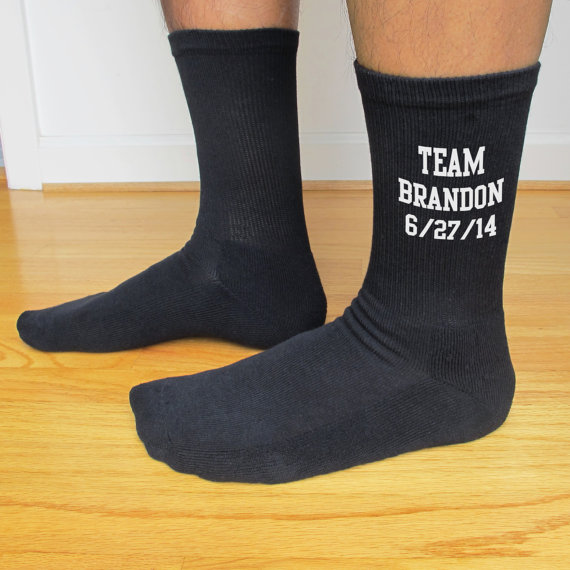 Wedding - Black Mens Wedding Socks, Personalized Custom Wedding Socks Groom, Groomsmen, Wedding Gift Ideas, Personalized Wedding Attire