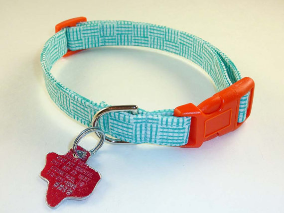 زفاف - Turquoise Matrix - Dog Collar - Adjustable