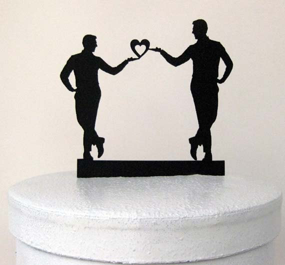 Wedding - Wedding Cake Topper - same sex wedding, gay wedding