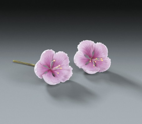 زفاف - 36ct Cherry Blossom Gum Paste Flowers for Weddings and Cake Decorating - Ships Insured!