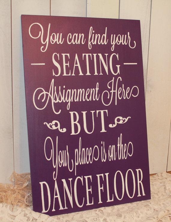 Wedding - Wedding signs/ Reception tables/Seating Plan/Seating Assignment Sign/Dance Floor/Royal Purple
