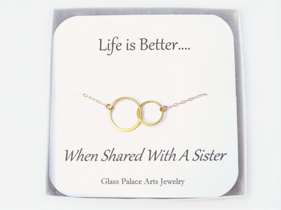 زفاف - Sister Jewelry - Infinity Jewelry- Sister In Law Gift -Circle Necklace -Sister Gift Necklace -Sister In Law Bridesmaid -Future Sister In Law