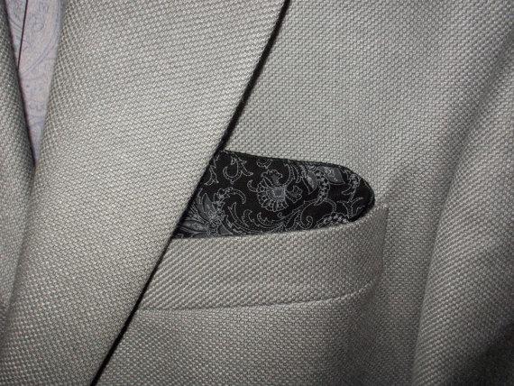 زفاف - Paisley Pocket Square, Cotton Fabric Handkerchief, Groomsmen by embroiderybymyra