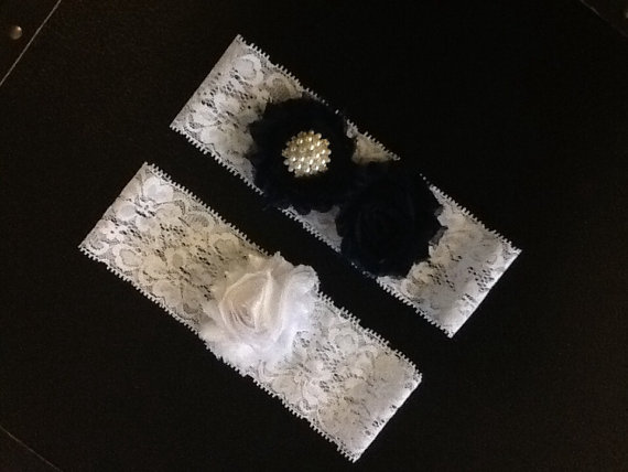 Hochzeit - Wedding Garter Belt, Bridal Garter Set - white lace garter,Ivory Lace Garter, Wedding Garter, ,POPULAR