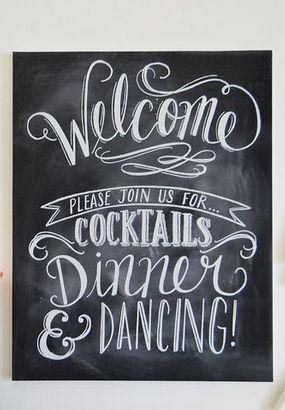 Wedding - Welcome Chalkboard Wedding Sign