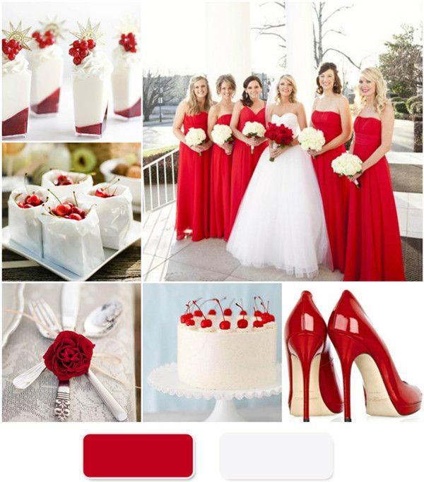 Hochzeit - The Red Wedding Color Combination Ideas