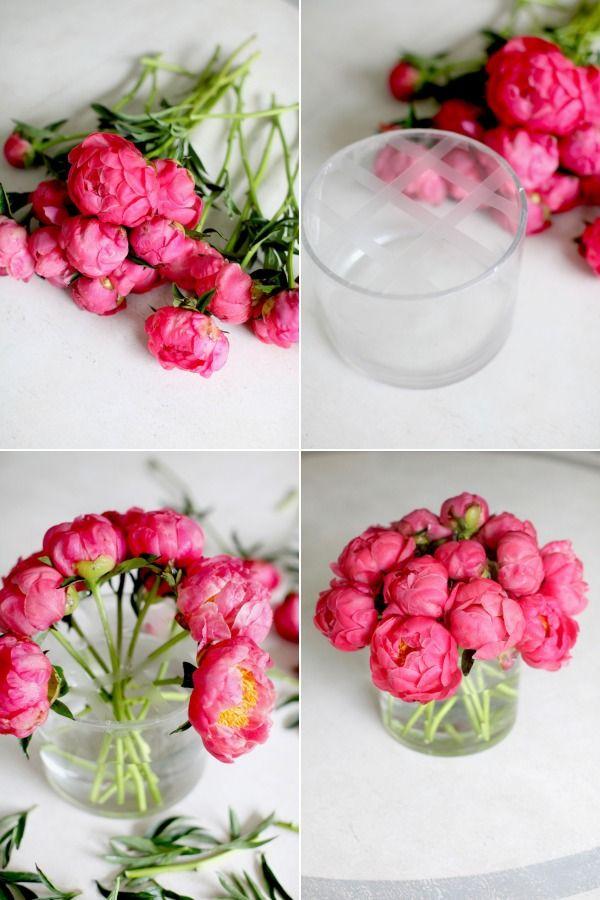 زفاف - DIY Flower Arrangement: Peonies, 3 Ways