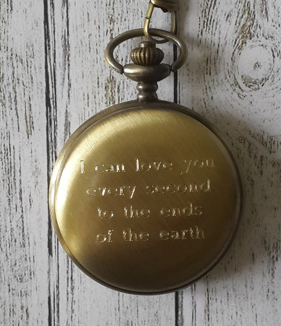 Mariage - Pocket Watch, Engraved Pocket Watch, Personalized Pocket Watch, Brass Pocket Watch, Groomsmen Pocket Watches, Wedding Gifts