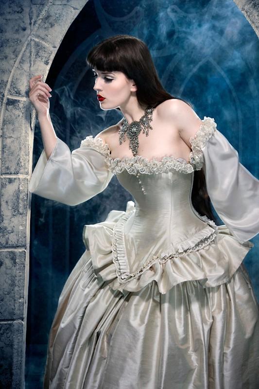 Wedding - Cinderella Wedding Dress - Alternative Bridal Gown- Fairytale Fantasy Ballgown in Silk -Custom to Order