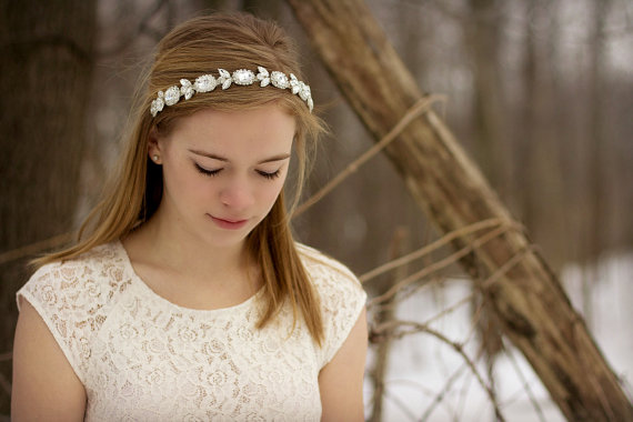 Mariage - Rhinestones Crystal Headband. Bridal, Bridal Headpiece, womens accessories, wedding, Beaded Hedband, Sparkle