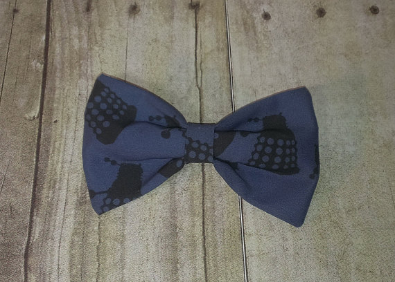 زفاف - Blue Dalek Bow Tie, Clip, Headband or Pet
