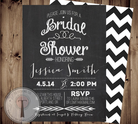 Hochzeit - Printable Bridal Shower Invite/Bridal Shower INVITATION