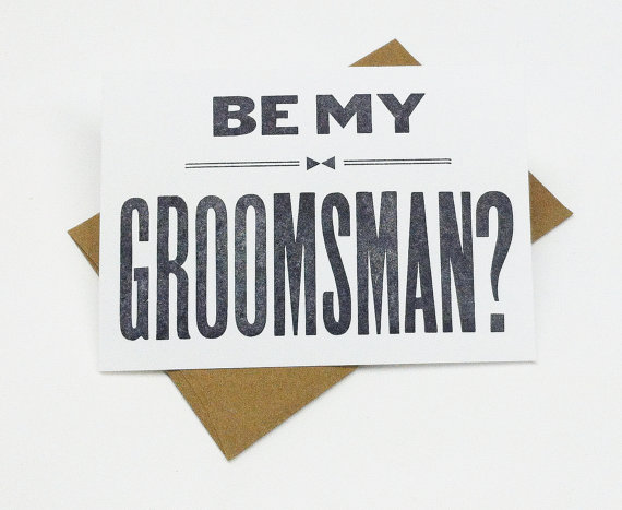 زفاف - Groomsman Cards - (4) will you be my groomsman - groomsmen gift