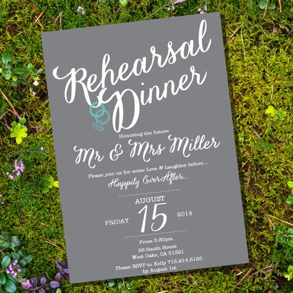 Wedding - Rehearsal Dinner Invitation - Instant Download and Edit with Adobe Reader - Print at Home!