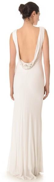 Mariage - Badgley Mischka Collection Cowl Back Gown