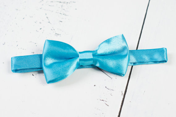 Свадьба - Turquoise Blue Boys Bow Tie-Newborn Photo Prop Boys-Pink Ring Bearer Bow Tie-Little Boy Bowtie-Cake Smash-Photography Prop-Infant Bow Tie