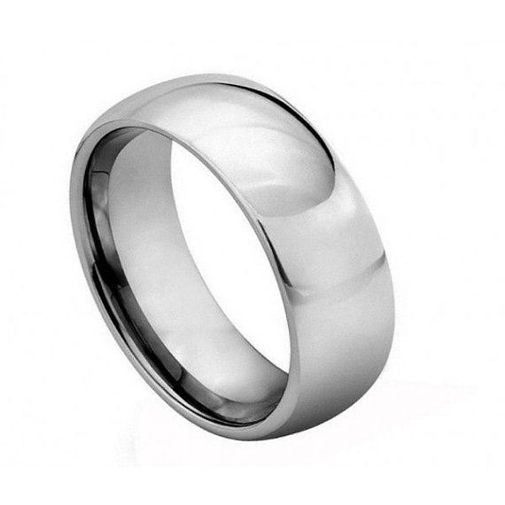 Свадьба - Tungsten wedding band  " FREE ENGRAVING ", MMTR013B 8mm Tungsten Carbide engagement ring