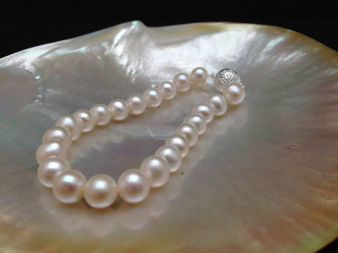 Mariage - Genuine Pearl Bracelet, AAA Pearl bracelet, Magnetic Pearl Necklace, 7.5-8mm Pearl Bracelet, 7.75 Inches Pearl Bracelet, Easy Pearl Bracelet from ADARNA GALLERY