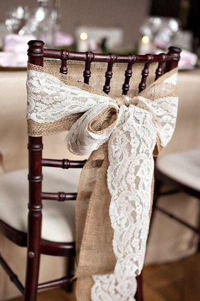 Hochzeit - 9 Charming Wedding Chair Sashes