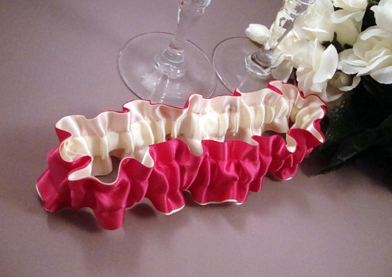 Mariage - Simple Romance Wedding Garter  - You Choose The Colors