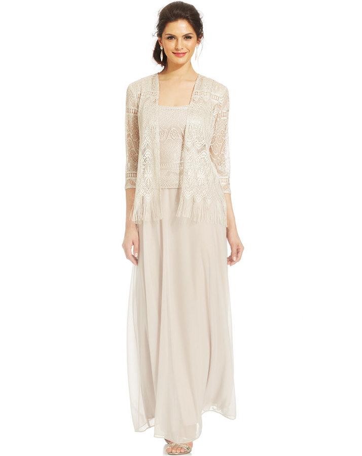 Wedding - Patra Crocheted Sleeveless Gown and Jacket