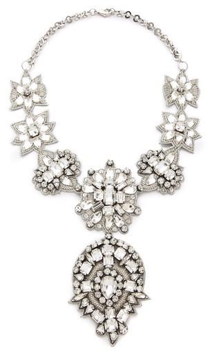 Mariage - Deepa Gurnani Crystal Applique Statement Necklace