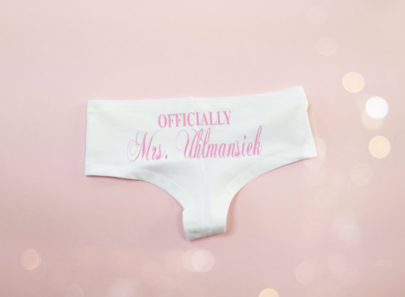 Wedding - Personalized Panties. Bride Gift. Wedding Shower Gift. Bridal Underwear. Bridal Shower Gift. Honeymoon Panties.