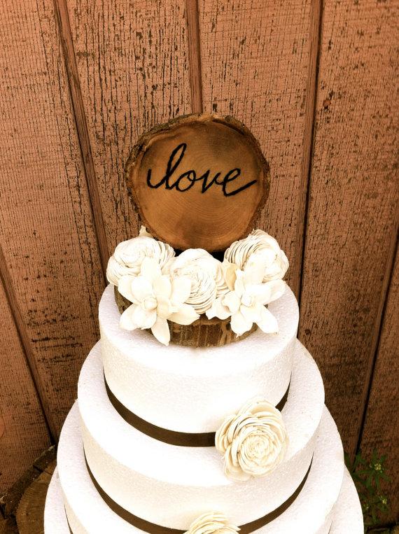 Свадьба - Wedding Cake Topper, Rustic Cake Topper, Wooden Cake Toppers