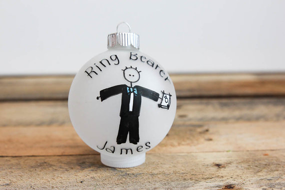 Mariage - Ring Bearer/Flower Girl Christmas Ornament - Personalized for Free