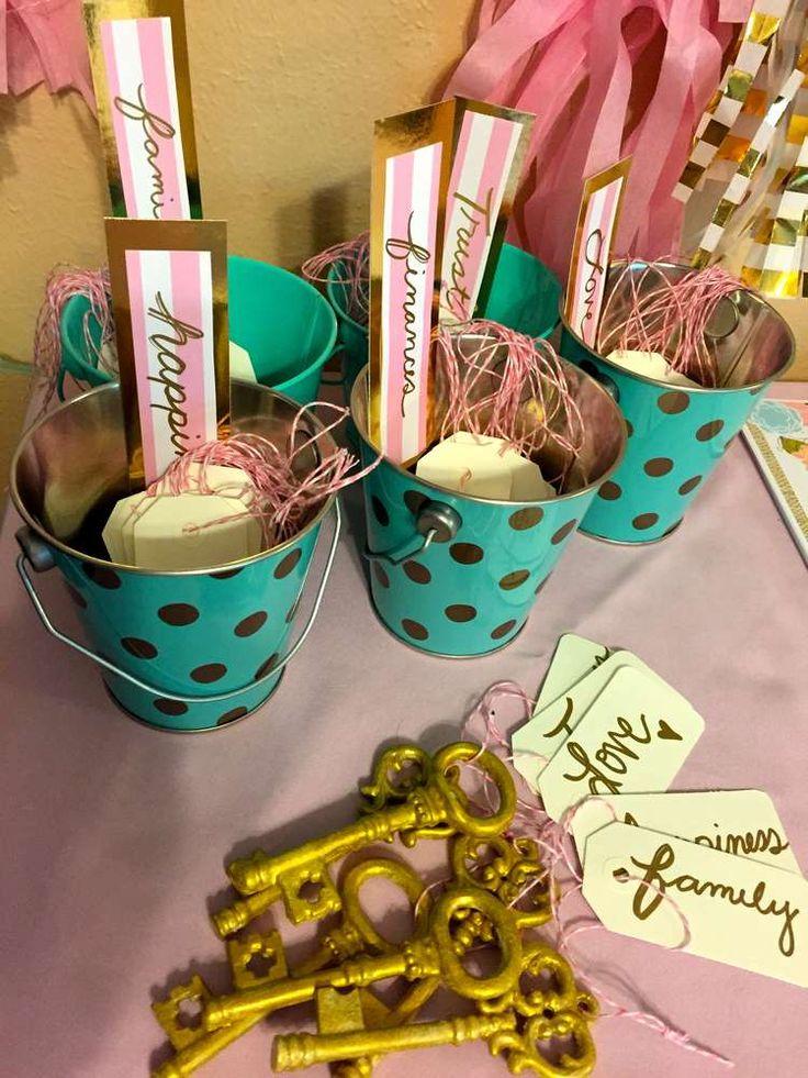 Свадьба - Pink, Mint And Gold Bridal/Wedding Shower Party Ideas
