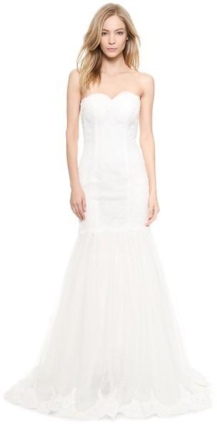 Mariage - Love, Yu Paige Sweetheart Strapless Mermaid Gown
