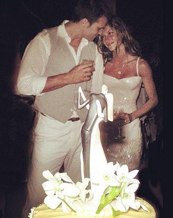Wedding - Gisele Bundchen Recalls "Magical" Wedding Day With Tom Brady In Throwback Photo, Shares Rare Glimpse Of Sequin Dress