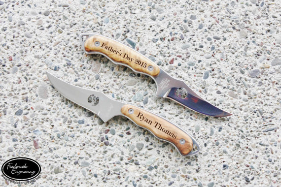 Hochzeit - Engraved Hunting Knife - Personalized Knife - Custom Fixed Blade Knife - Engraved Knife - Groomsmen Gift, Wedding Gift,Hunting Gift -KNV-105