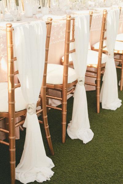 زفاف - NEW! Romantic Chiffon Drape Chair Sash