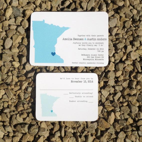 Свадьба - Minnesota State Wedding Invitations - Any state, country and province