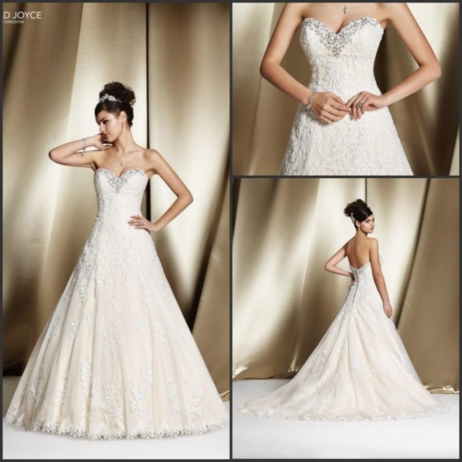 Wedding - New Arrival 2015 Spring Wedding Dresses Veni Infantino With Beads Crystal Sequins Lace Garden A-Line Chapel Bridal Ball Gowns Custom Made Online with $119.33/Piece on Hjklp88's Store 