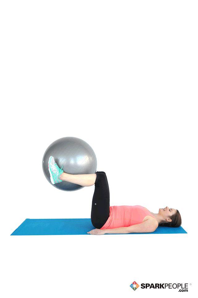 Hochzeit - Reverse Crunch With Ball Exercise Demonstration