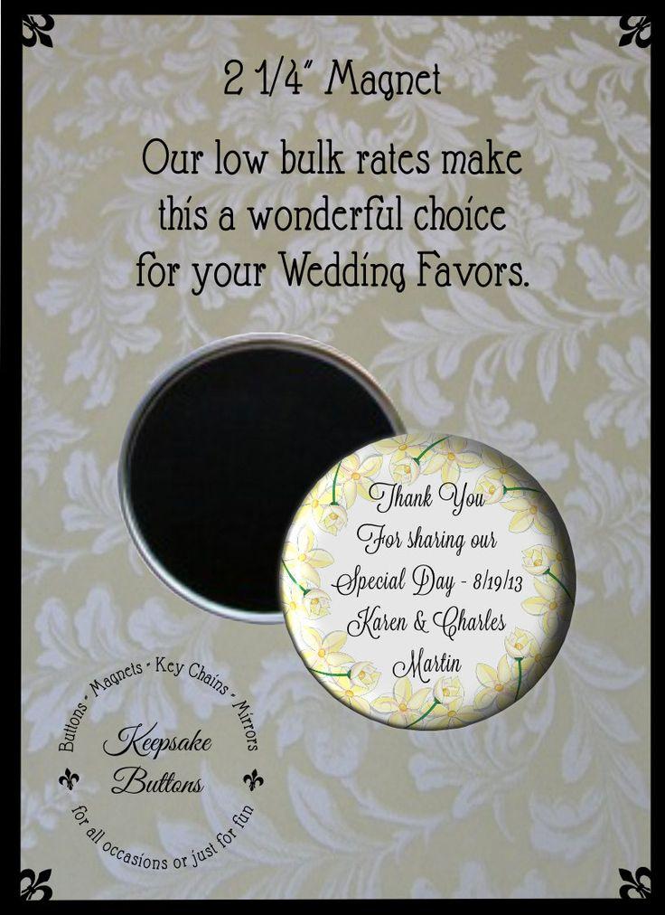 Wedding - 2.25" Custom Wedding Magnet, Wedding Favors, Wedding Keepsake, Refrigerator Magnet,