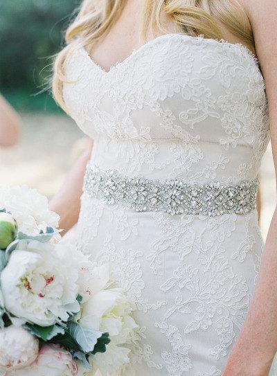 Mariage - Crystal Luxury Bridal Sash,Wedding Dress Sash Belt, Rhinestone Sash, Rhinestone Bridal Bridesmaid Sash Belt, Wedding dress sash