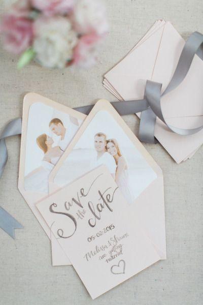 Свадьба - DIY Engagement Photo Envelope Liners