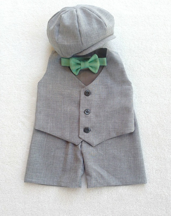 Mariage - Baby Boy Suit - Ring Bearer Suit - Baby Ring Bearer - Gray Boys Suit - Toddler Ring Bearer - Infant Ring Bearer - Baby Wedding outfit